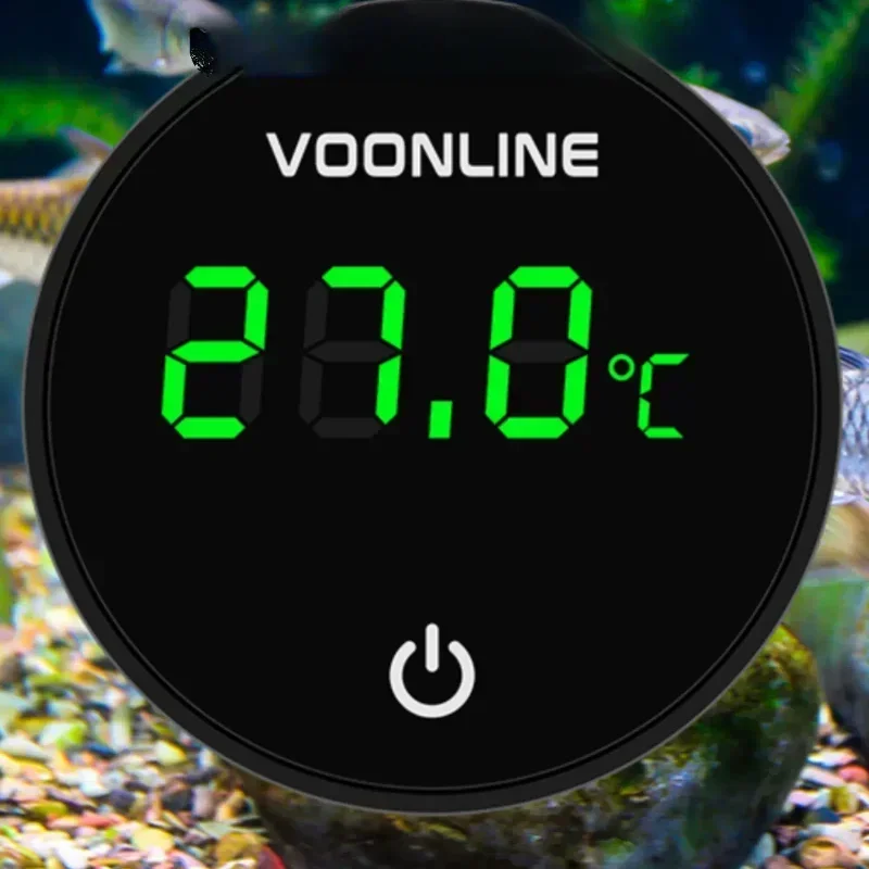 Voonline Rechargeable Electronic Thermometer For Fish Tank Display Standby Time Real-Time Temperature Measurement