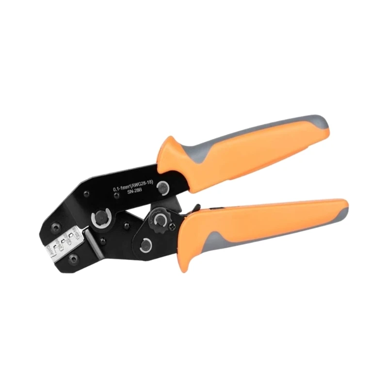 

Pin Crimping Tool For Bullet Connectors AWG18-28(0.1-1mm²), Ratchet Pin Terminal Crimper Wire Crimping Tool