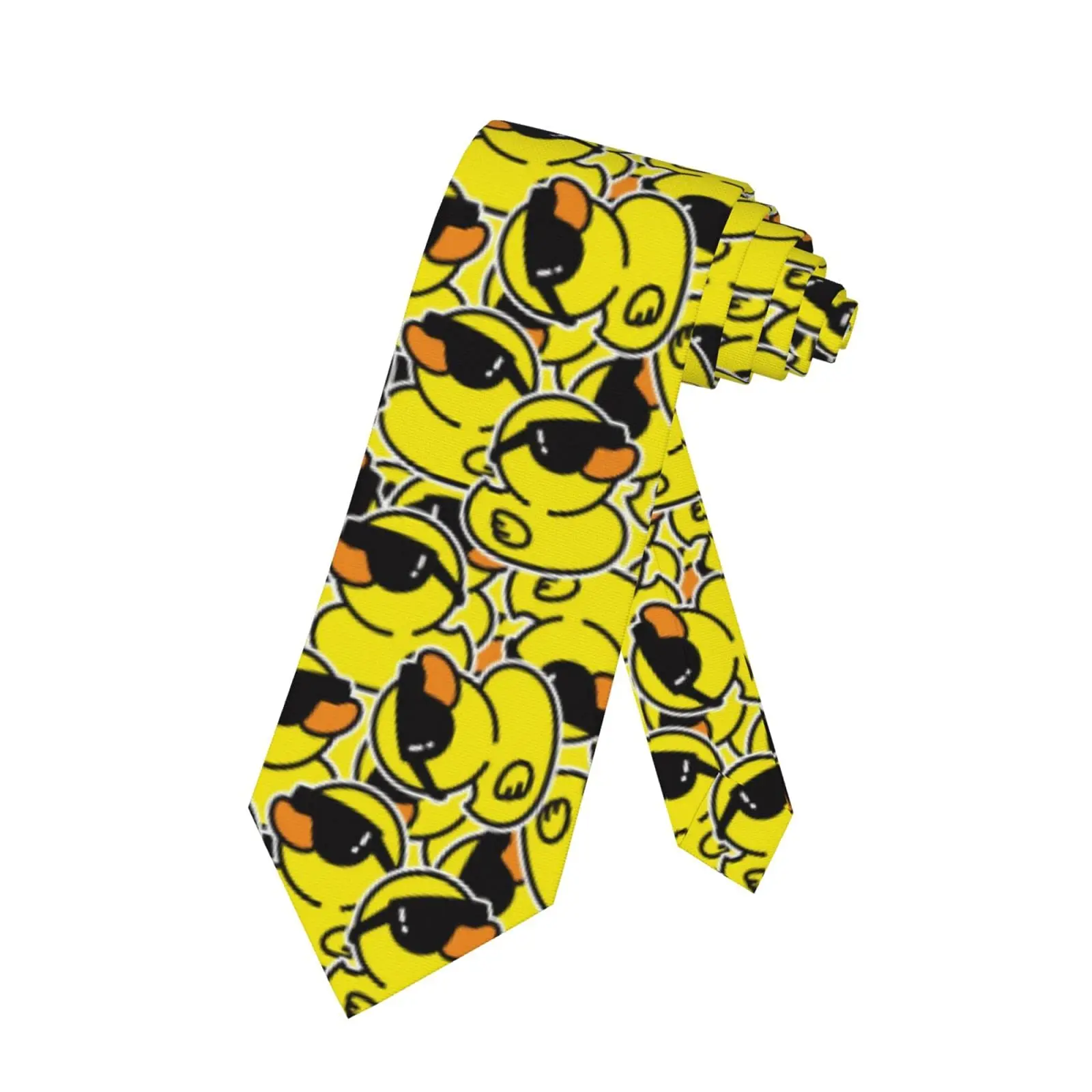 Cartoon Yellow Sunglasses Duck Print Tie — Fun, Fashionable & Personalized Little Yellow Duck, Trendy Casual Versatile Accessory