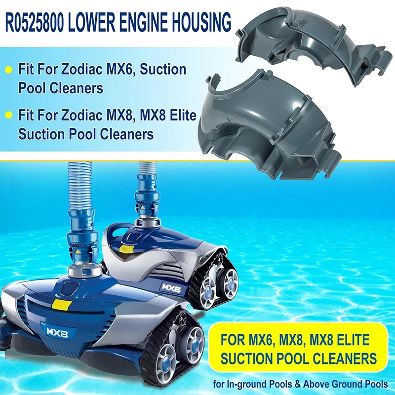 R0525800 Pool Cleaner Lower Engine Housing Assembly Replacement Parts Kit, for Zodiac Baracuda MX6 Elite, MX8 Elite