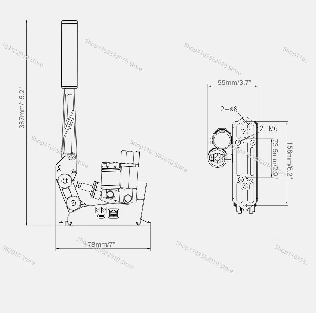 Simagic TB-RS Hydraulic Handbrake Racing Handbrake Suitable for Drifting and Rally Racing Games