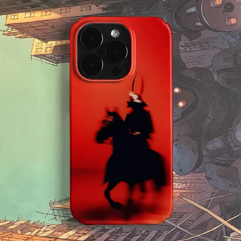 

Ins Korean Red Riding Knight Phone Case for IPHONE 17 Air 16E 15 PROMAX 14 Plus 13 12 MINI 11 PRO 16Plus XR Acrylic Phone Cover