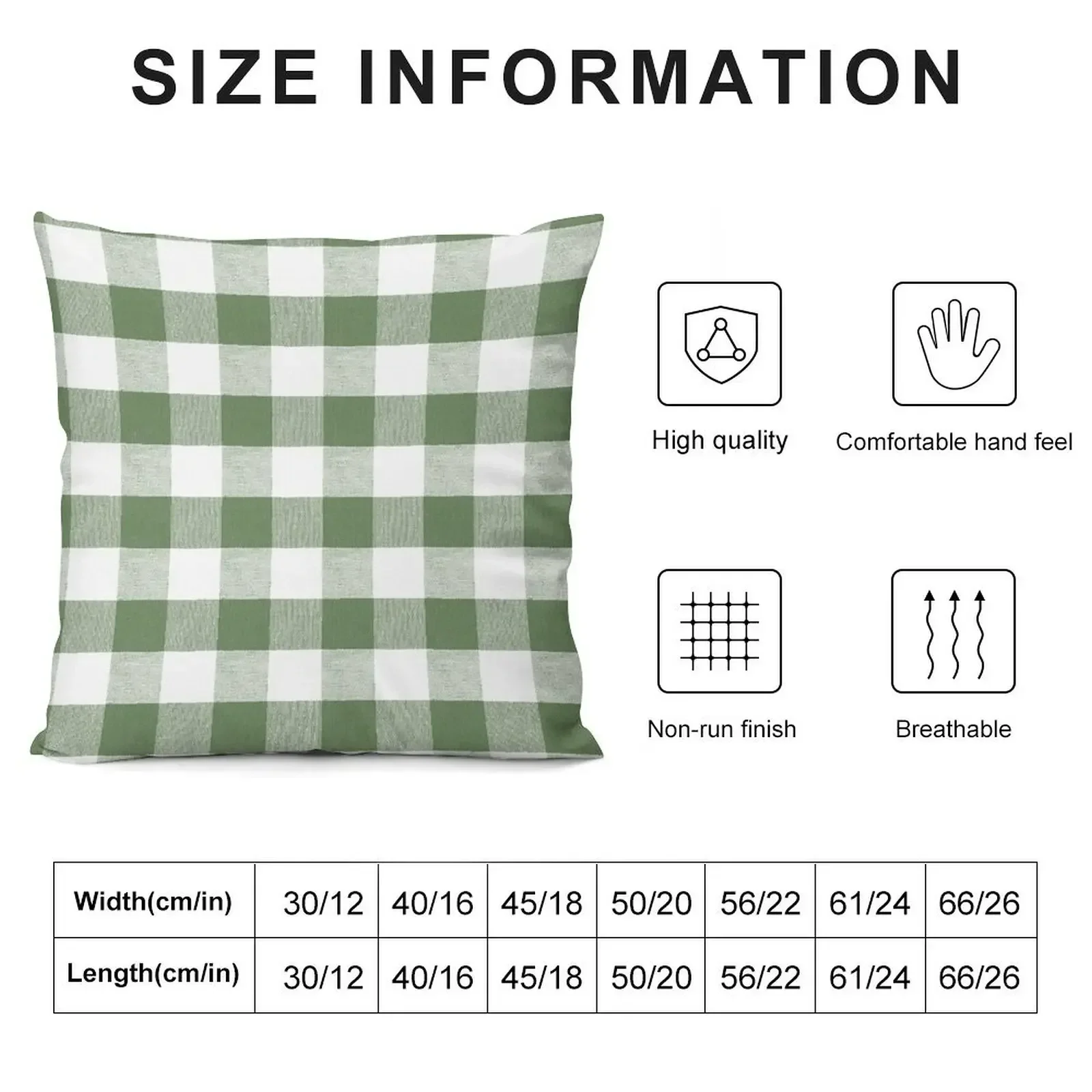 Treetop green gingham fabric pattern Throw Pillow christmas pillowcases Cushion Covers For Living Room sleeping pillows pillow