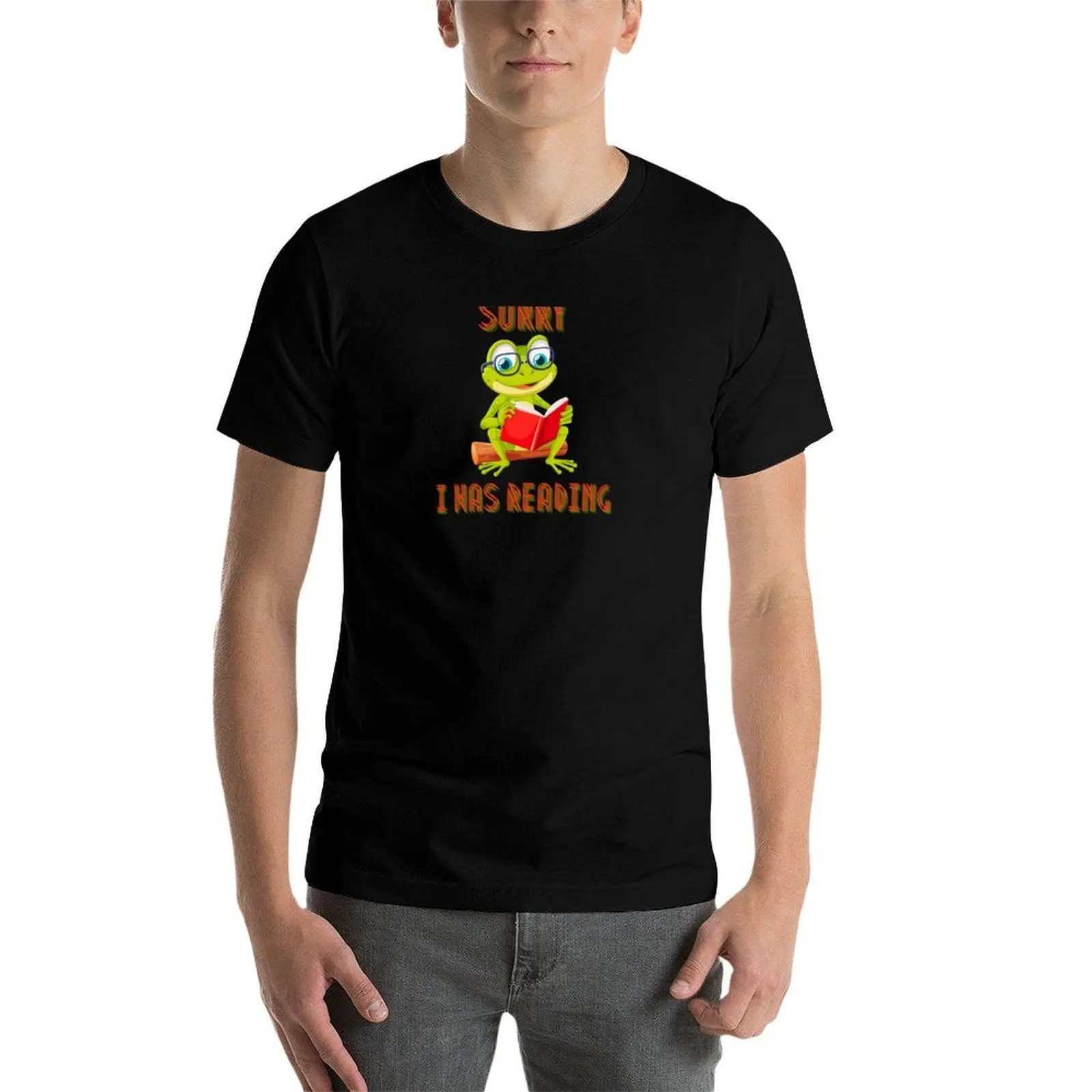 Lo siento, estaba leer, camiseta bonita de rana, camisetas para hombre, paquete de camiseta blanca para hombre, Camiseta 100% de algodón