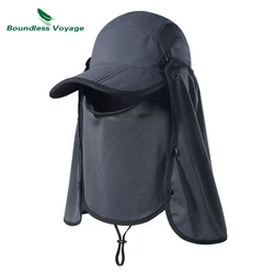 Boundless Voyage Detachable Multipurpose Sun Hat 360° UPF 50+ Sun Protection Outdoor Cap Fishing Hat for Men BVH20
