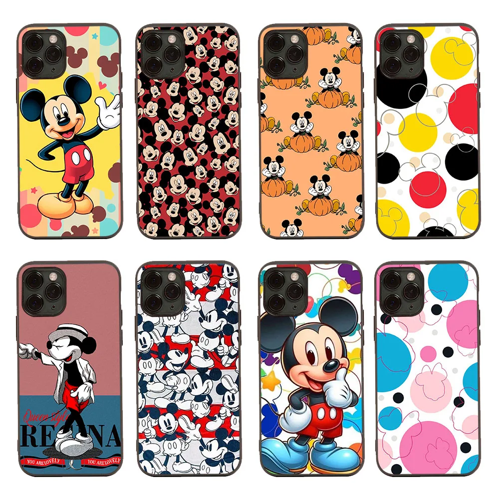 Capa de silicone TPU ZY21 Mickey para Samsung, capa macia, Quantum 2, M02, M02S, A02, A02S, A12, A22, A32, A42, A52, A72, F62, M62