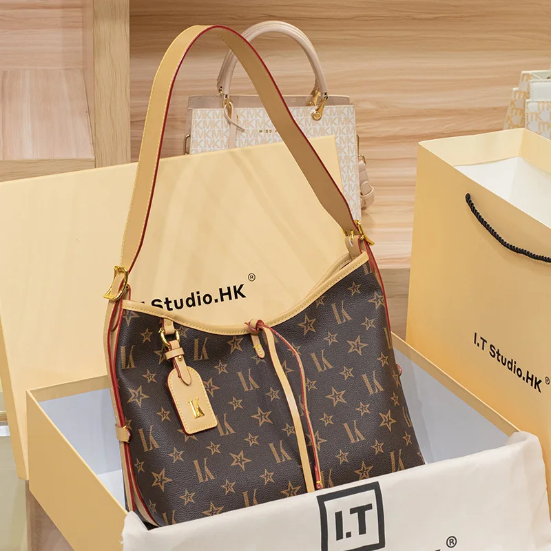 High-End Stylish Casual Designer Diaper Bags For Women Minimalist Vintage Leather Large Capacity Crossbody Tote Bag