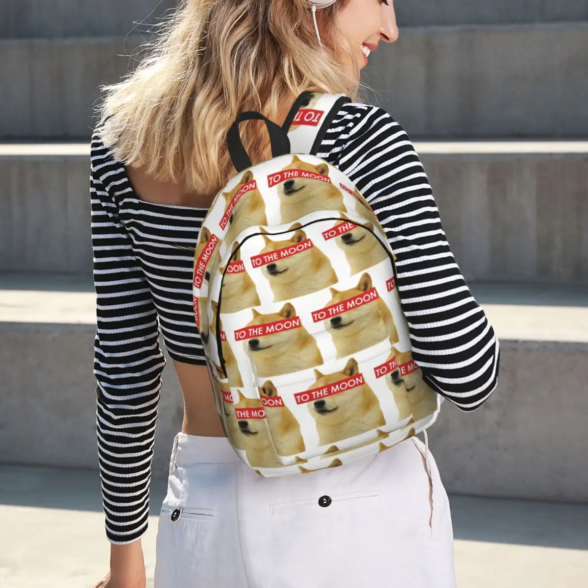 

Much Moon Such Go Student Backpack School Bag Hiking Travel Daypack for Men Women Fashion Bookbag Shoulder Bags