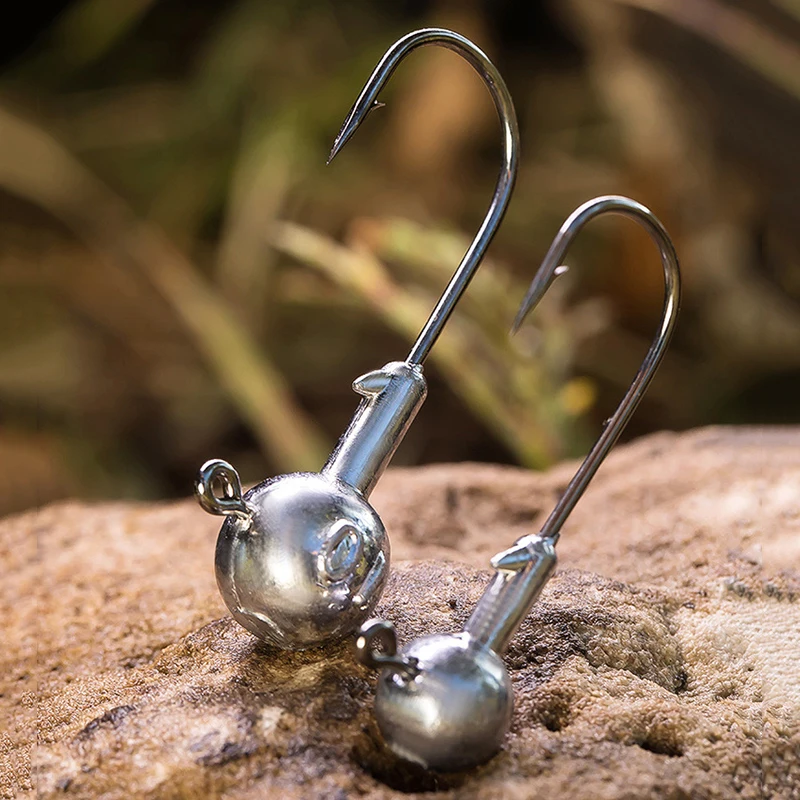 10 Stück Metall-Jigköpfe Angelhaken aus Wolfram, scharfe Jiggingköpfe für Weichköder, Wurm, Crappie-Jigs, Angelhaken für Salzwasser 지그헤드 – Detail 10