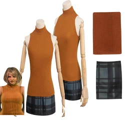 Anime Resident 4 Remake Ashley Graham Cosplay Costume Dress Sweater Skirts Halloween Carnival Party Women Role Disguise Suit