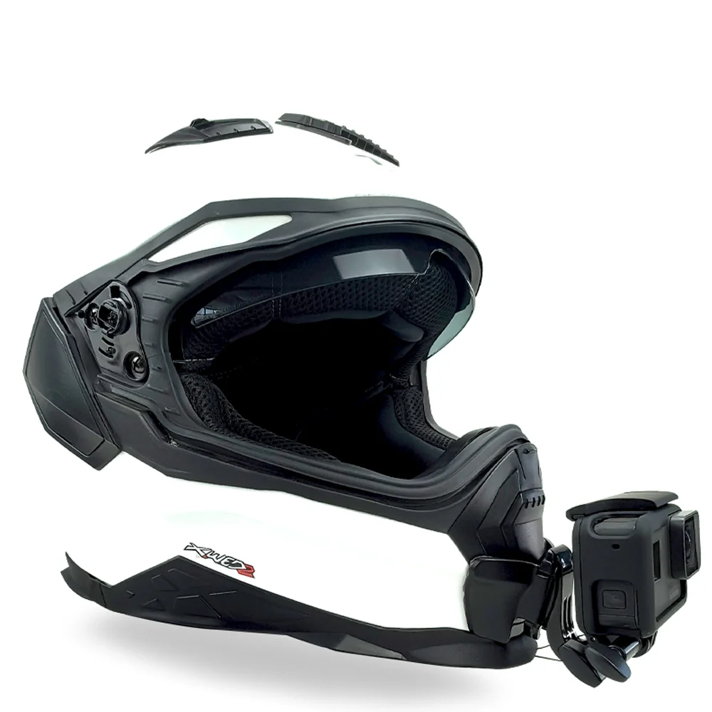 Nexx x.wed2 Custom Aluminium Helmet Chin Mount for GoPro Hero 12 11 10 9 Insta360 X4 X3 Ace pro DJI Action 3 4 Camera