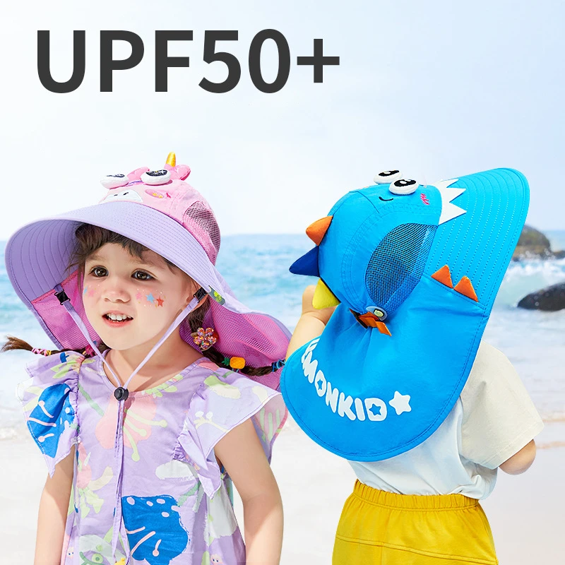 Cartoon Unicorn Summer Fashion Floppy Sun Hats Casual Vacation Travel Wide Brimmed Sun Hats Foldable Beach Hats For Children