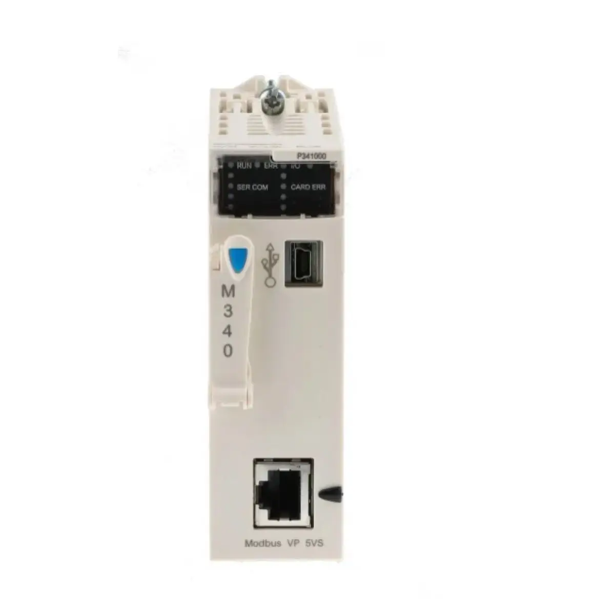 BMXP341000 processor, Modicon M340, max 512 discrete, 128 analog IO, Modbus
