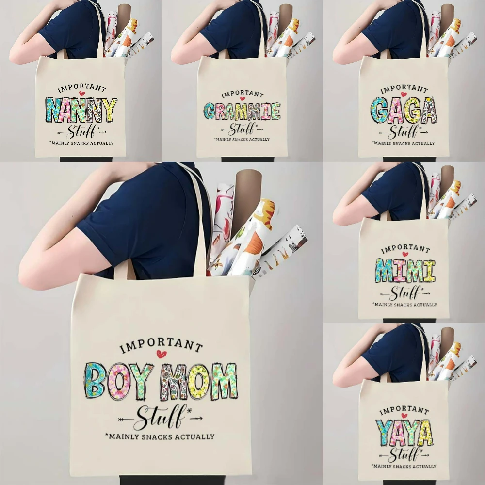 

Fashion Motivational Lady's Canvas Tote Bag Eco Friendly Spacious Reusable Shoulder Bag School Travel Work Yoga Bag Daily Use