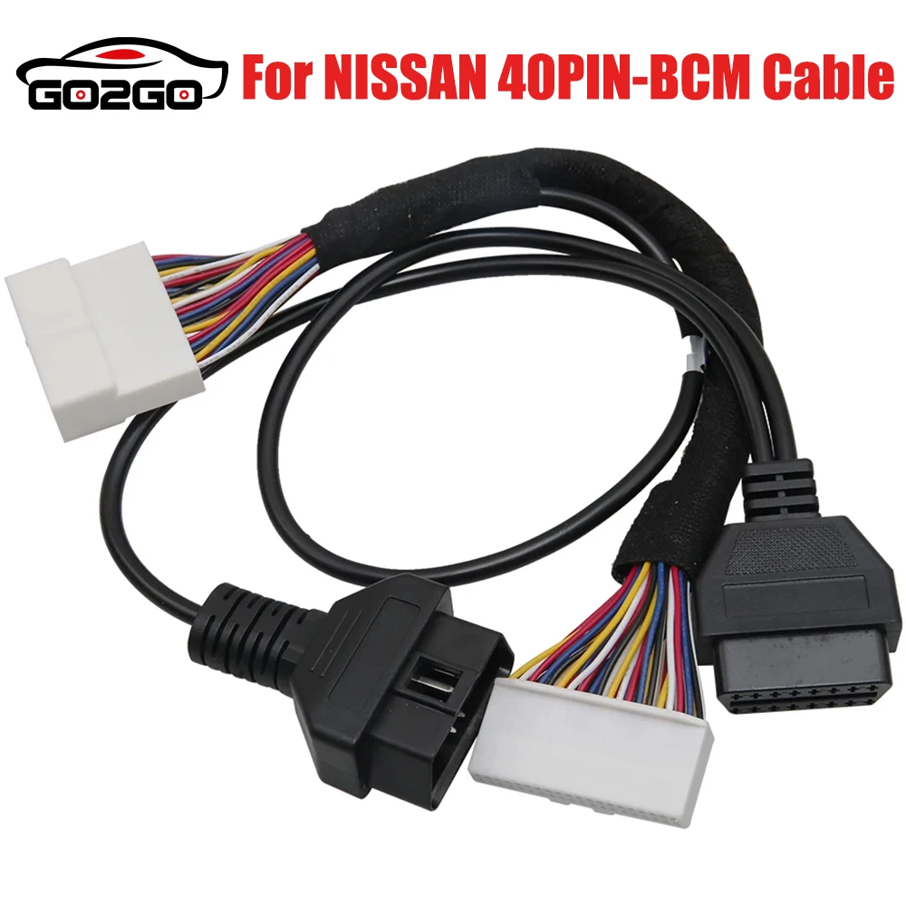 NISSAN 40PIN-BCM Cable For Nissan X-Trail T33/Pathfinder/Mitsubishi Outlander/Sylphy B18 Works With K518ISE K518S