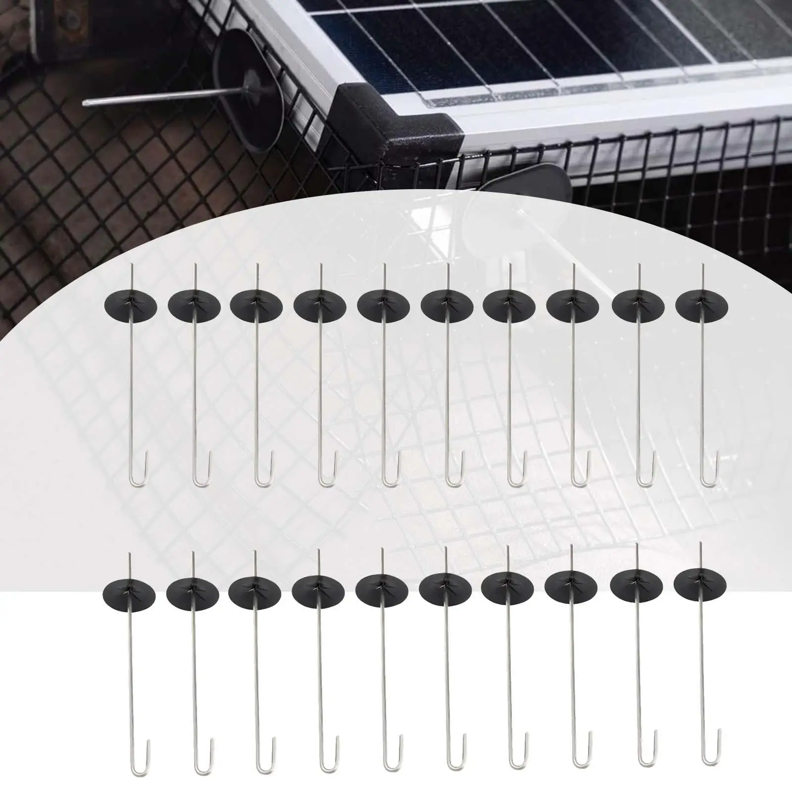 20 Sets Wear Resistant Easily Install Solar Panel Bird Guard Fasteners Clips