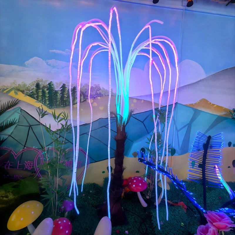 Modern Art Tree of Life Light Emitting Diode Light PVC Dream Fairy Chandelier IP65 Wedding Event Luminous Decorative Props