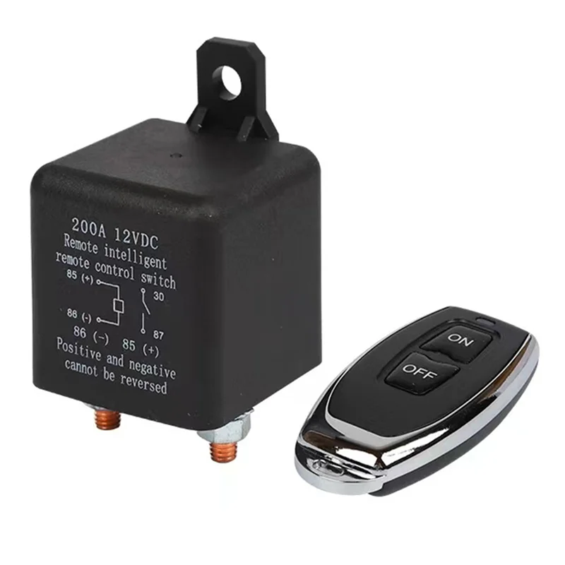 

200A 12V Battery Relay Switch Dual Remote Car Battery Disconnect Relay Anti-Theft Battery Shut Off Switch Easy To Use