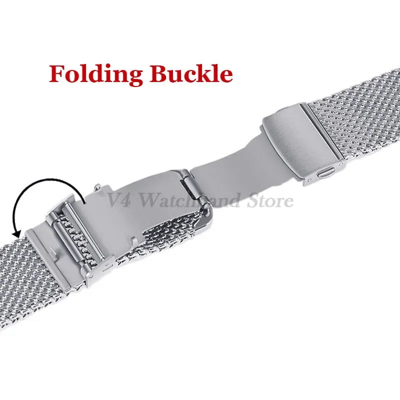 Metal Watch Band 1.0mm 0.6mm Milanese Mesh Bracelet for IWC Watch Accessories Strap 3mm Thick Steel Wristband 18/20/22/24mm