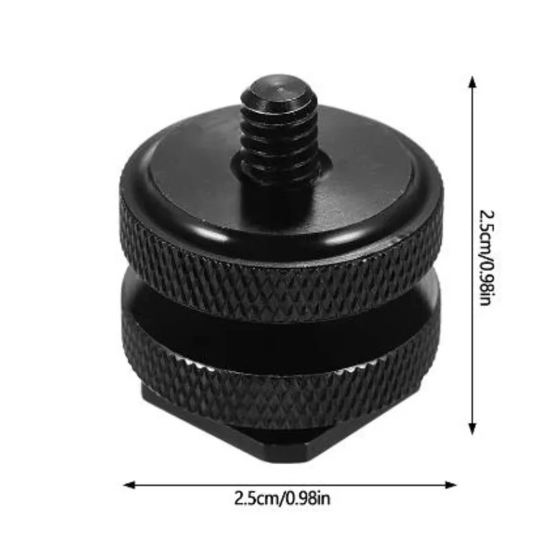 1/4 Inch Double Conversion Tripod Screw To Flash Hot Shoe Adapter Upgrade Photography General Component Tool For Nikon Sony DSLR