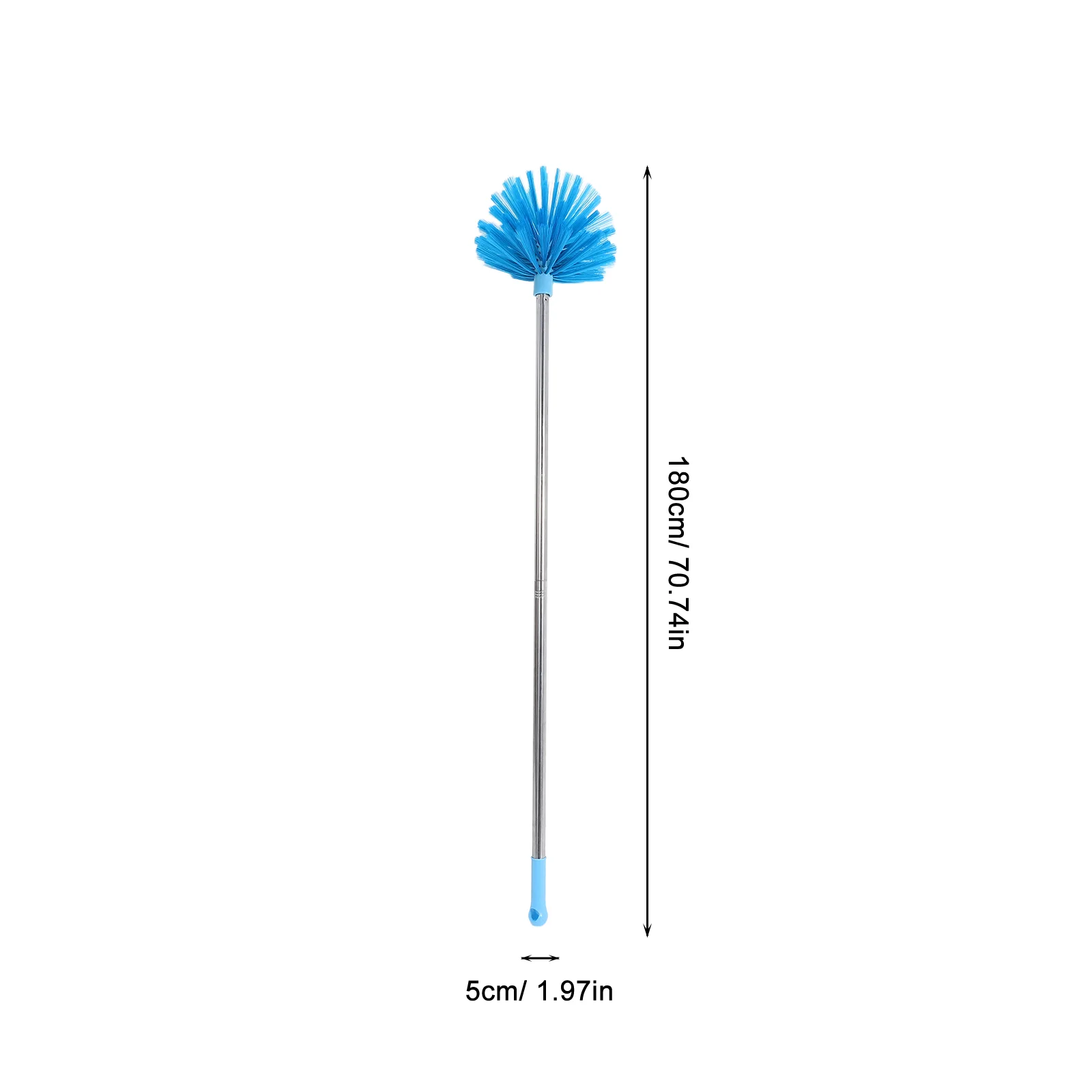 Spazzola telescopica per polvere Ventilatore da soffitto Spolverino a ragnatela con asta di prolunga Dispositivo per la pulizia Ragnatela in plastica