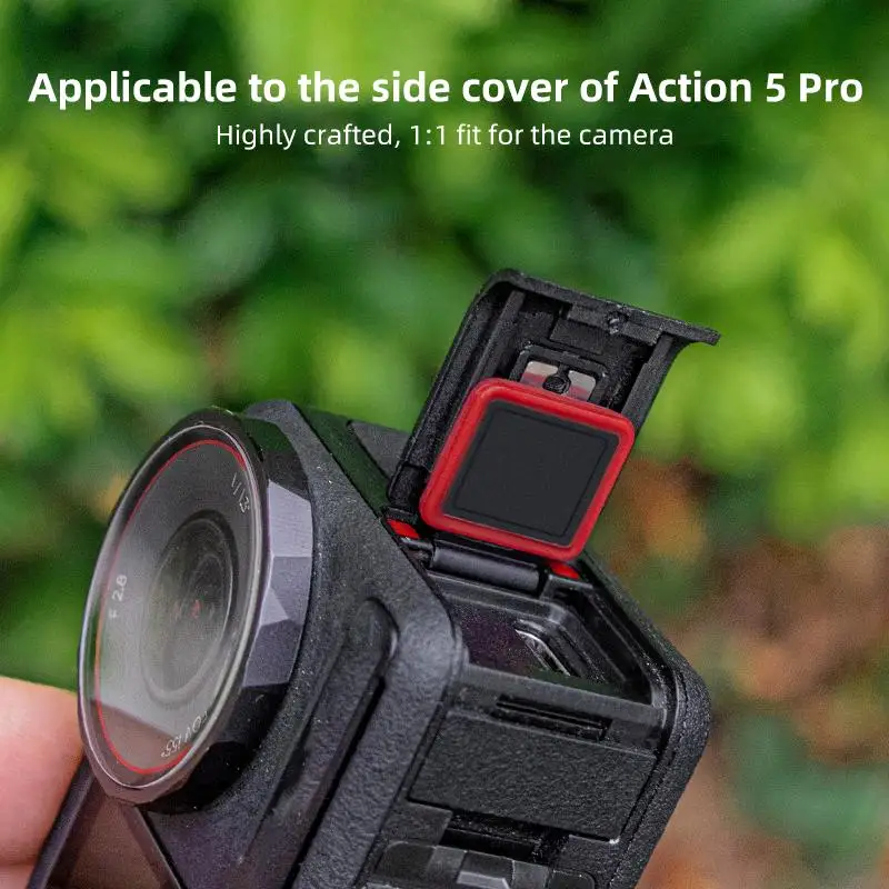 Wymiana bocznej osłony portu danych ABS do DJI Osmo Action 5 Pro, wymiana osłony interfejsu USB kamery DJI Action 5 Pro. — zdjęcie produktu 3