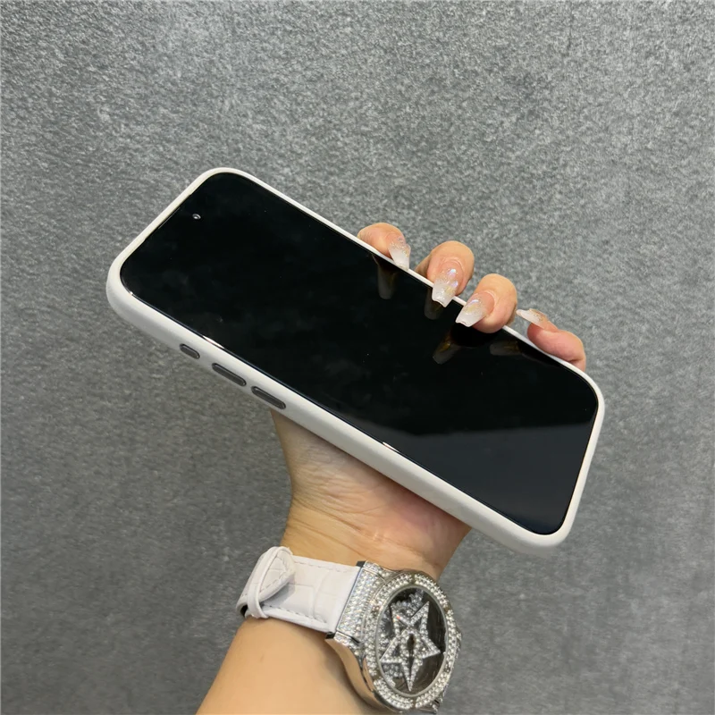 الأعمال Sle بو الجلود المغناطيسي جراب هاتف آيفون الهواء 17Pro 17Pro ماكس AI كاميرا زر سبيكة عدسة حماية غطاء الشحن