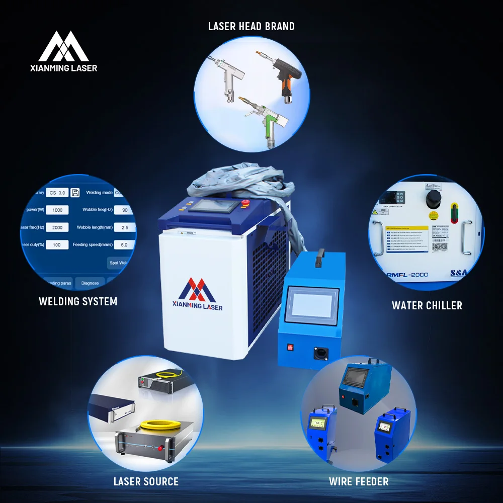 3000W Handheld Fiber Laser Welding Machine And Laser Cleaning And Cutting Machine 4 In 1 Function CNC Lazer Welder Equipment