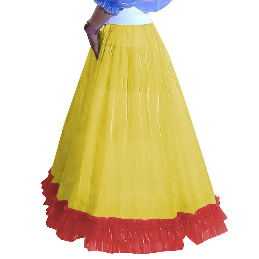 

Sissy Fetish Long Skirts, Big Swing Skirt, Plastic Pleated, Ankle-length, Exotic, Transparent, PVC, Club, Ruffled Long Skirts