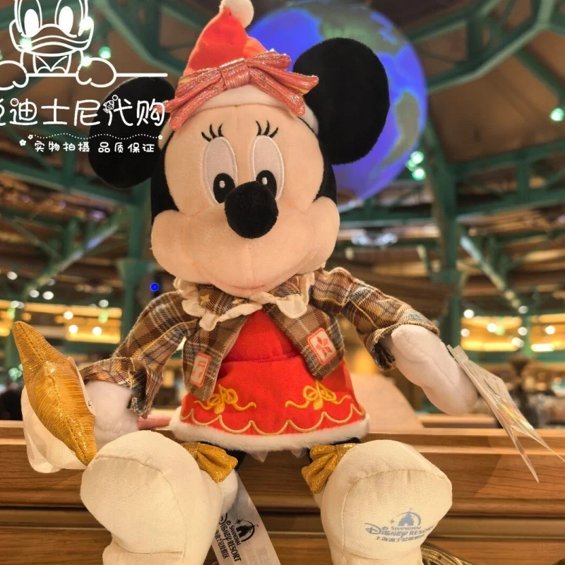 Original Disney Mickey Mouse Winter Minnie Plush Throw Pillow Home Cartoon Plush Doll Decorations Birthday Christmas Gift Toy view 5
