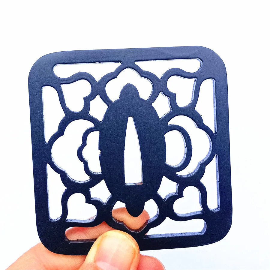 Very Nice Steel Iron HandGuard Tsuba Guard For Japan Japanese Katana Samurai Sword Parts Fittings New Pierced Design