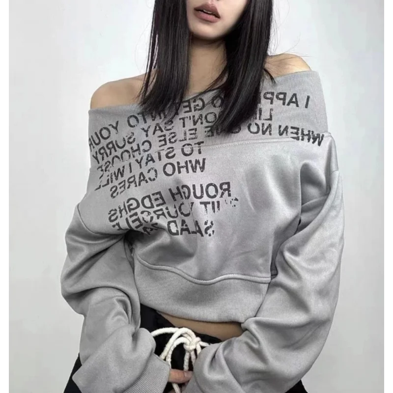 

High Street Climax Cool Print Letter Sweatshirt Women in Spring and Autumn New Korean Loose Thin Short Jacket