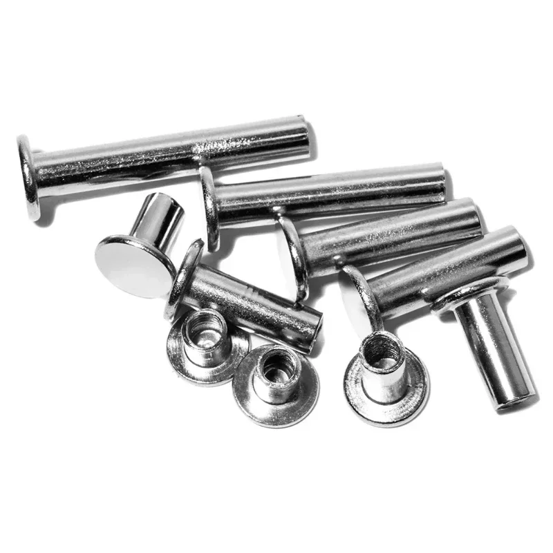 200 قطعة مسامير شيكاغو فيليبس مسامير ربط الرأس للجلود/الحزام/المحفظة/مجموعة قفل تجليد الكتب