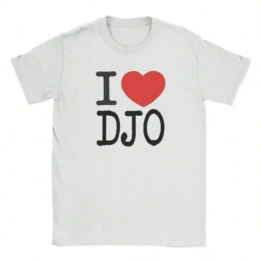 I Love Djo T-Shirt For Men Crewneck 100% Cotton T Shirts Short Sleeve Tee Shirt Printing Tops