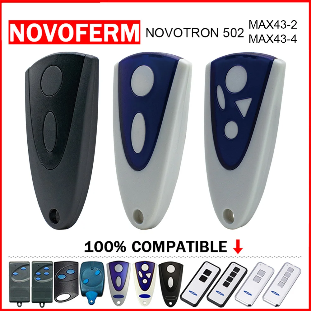 NOVOFERM NOVOTRON 502 MAX43-2 / 504 MAX43-4 512 MIX 43-2 / MTR43-2 / MCHS43-2 MNHS433-02 MNHS433-04 Garage Remote Control 433MHz