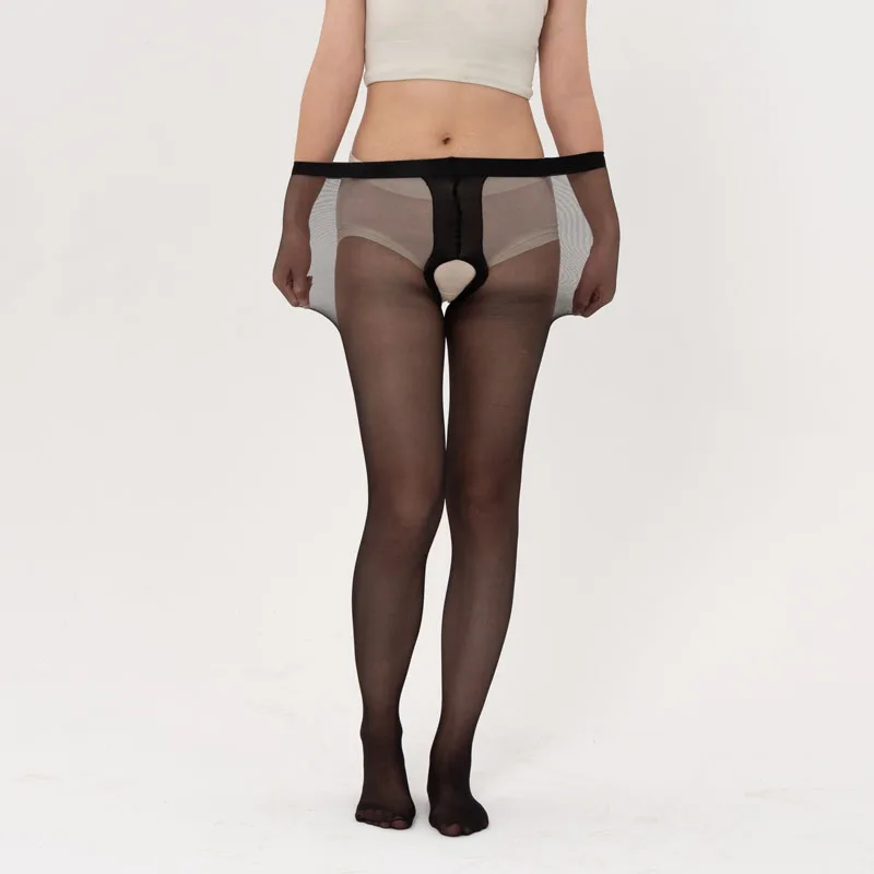 Collants nacrés de grande taille, entrejambe ouvert, bas super fins, vraiment 240 livres