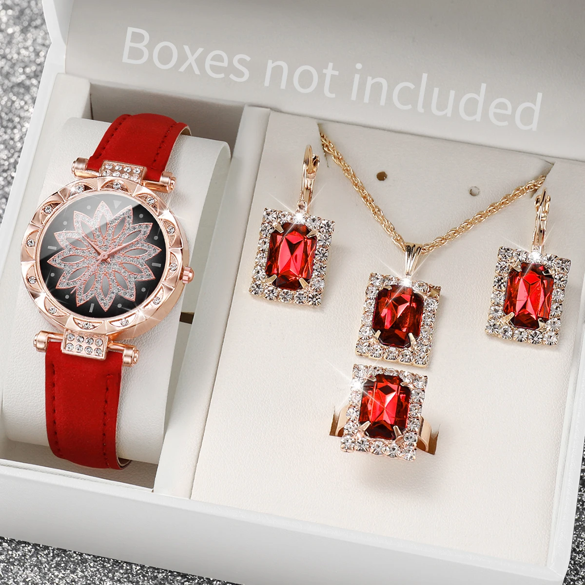 5 stks/set Luxe Strass Vrouwen - Jewelry Watches Luxury recensie en prijs