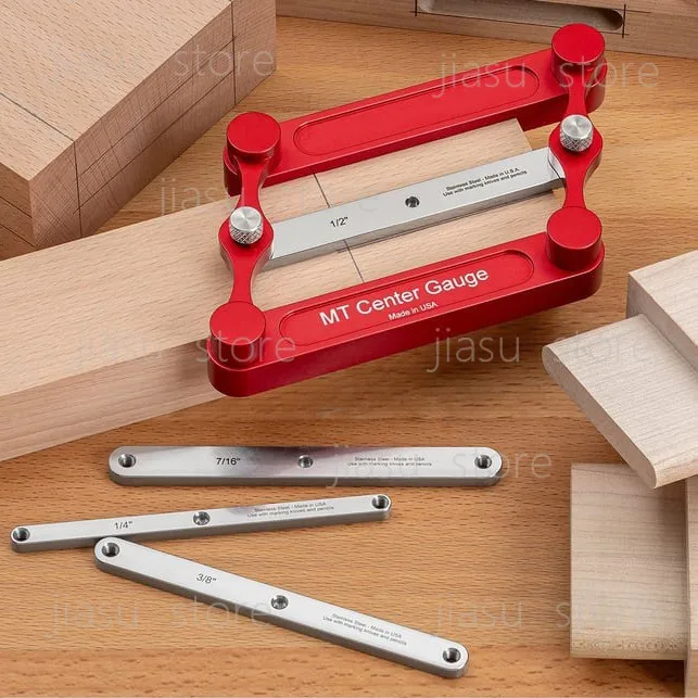 

Center Gauge Dowel Drill Guide Straight Hole Positioner for Woodworking