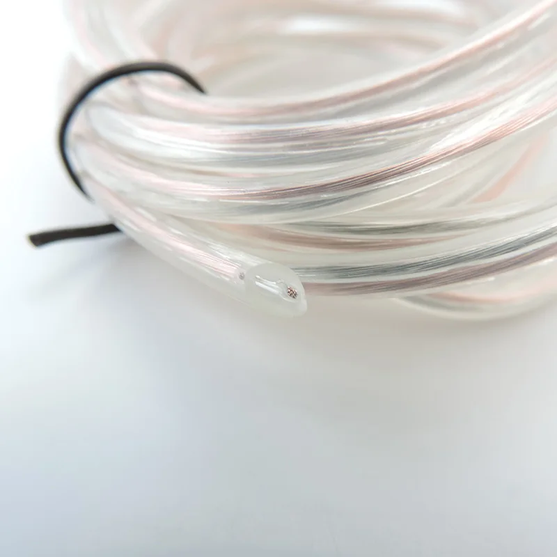 Transparent  Round 2 Core Electrical Cable Clear Tinned Copper Wire Home Bedroom Bar Lighting Lamp Fitting