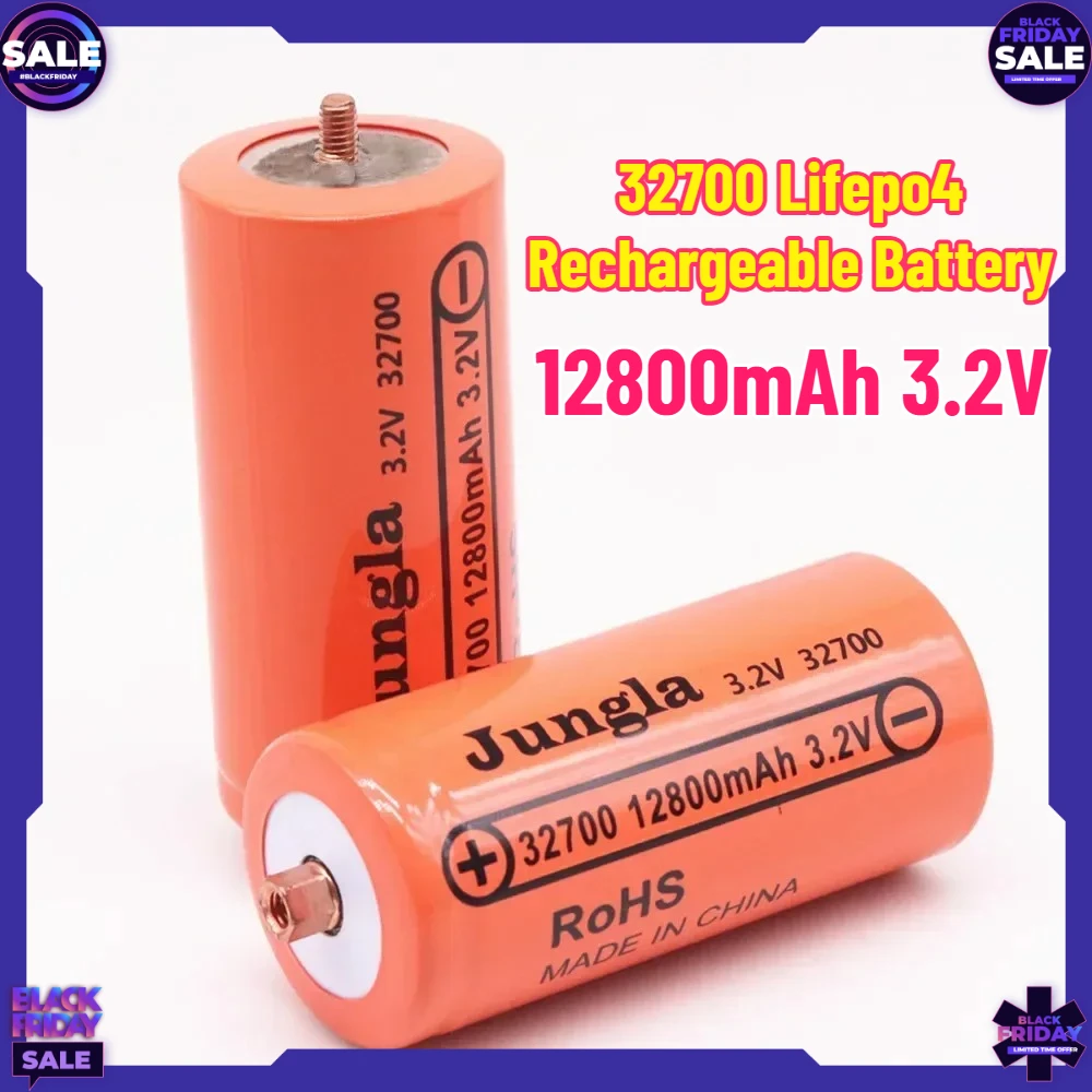 

12800mAh 3.2V 32700 Lifepo4 Rechargeable Battery Professional Lithium Iron Phosphate Power Battery with Screw