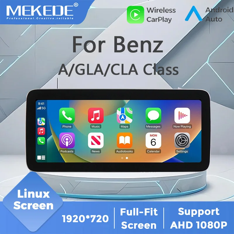 MEKEDE, disponibile in magazzino in Polonia, lettore multimediale per auto con schermo da 10,25/12,3 pollici, compatibile con CarPlay wireless e Android Auto, sistema GPS, display Linux per