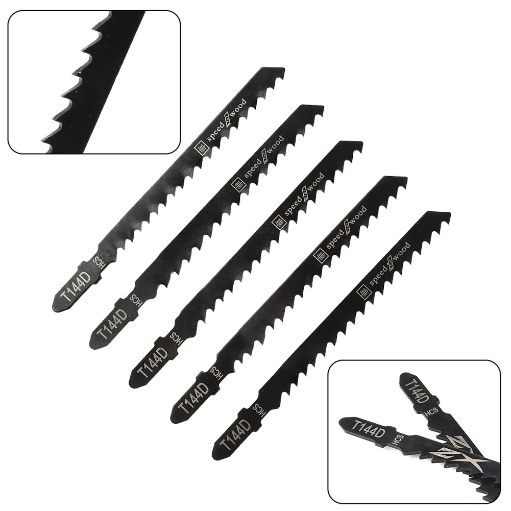 HCS-Jigsaw Blade Substituição para madeira de alta velocidade, placa plástica, corte de serra, ferramentas para madeira, T144D, 10pcs