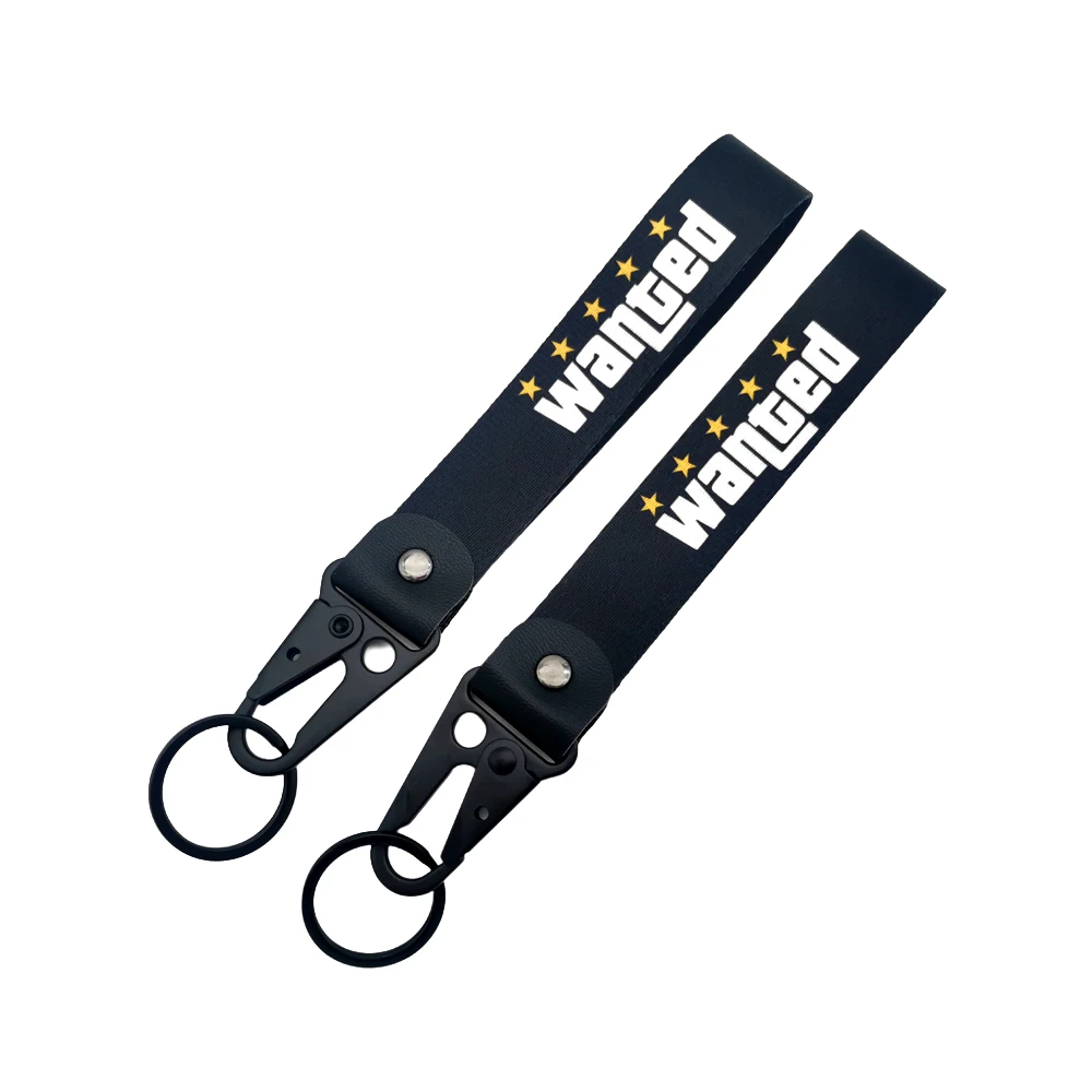 JDM Racing Japan Schlüsselanhänger aus besticktem Nylongewebe mit fünf Sternen, Schlüsselanhänger mit Stahlfederclip, Schlüsselband, Schlüsselanhänger-Zubehör – Detail 16