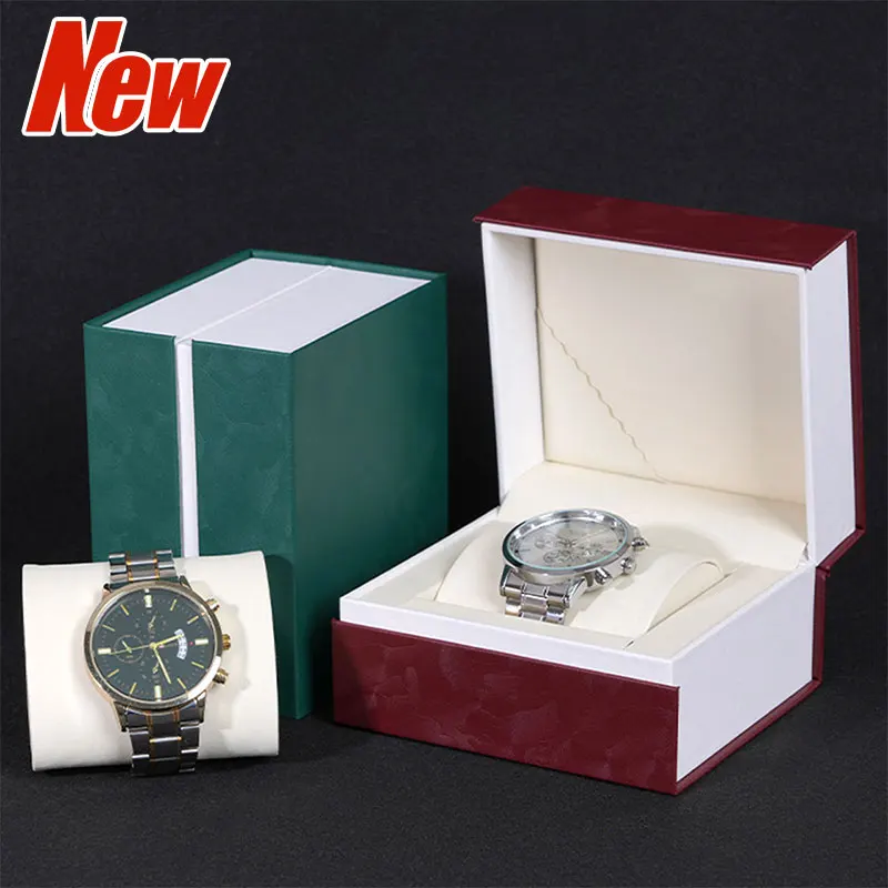 

Новая квадратная коробка для часов из искусственной кожи с резьбой, чехол для одного часа, портативная коробка для хранения дорожных часов, коробка для дисплея часов, подарочная коробка для часов