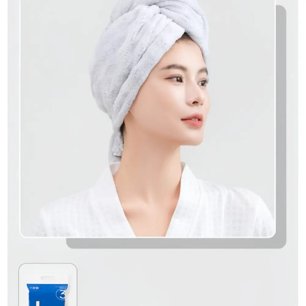 Thickened Bubble Fleece Hair Drying Hat Fast Drying Bath Towel Wrap Super Absorbent Shower Cap For Long Thick Hair Daily
