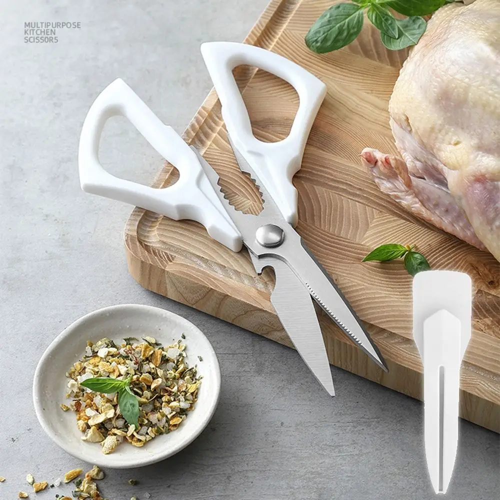 

Кухонные ножницы из нержавеющей стали, сверхмощные эргономичные ножницы с ручкой, универсальные ножницы для трещин, орехов, многофункциональные ножницы для куриных костей