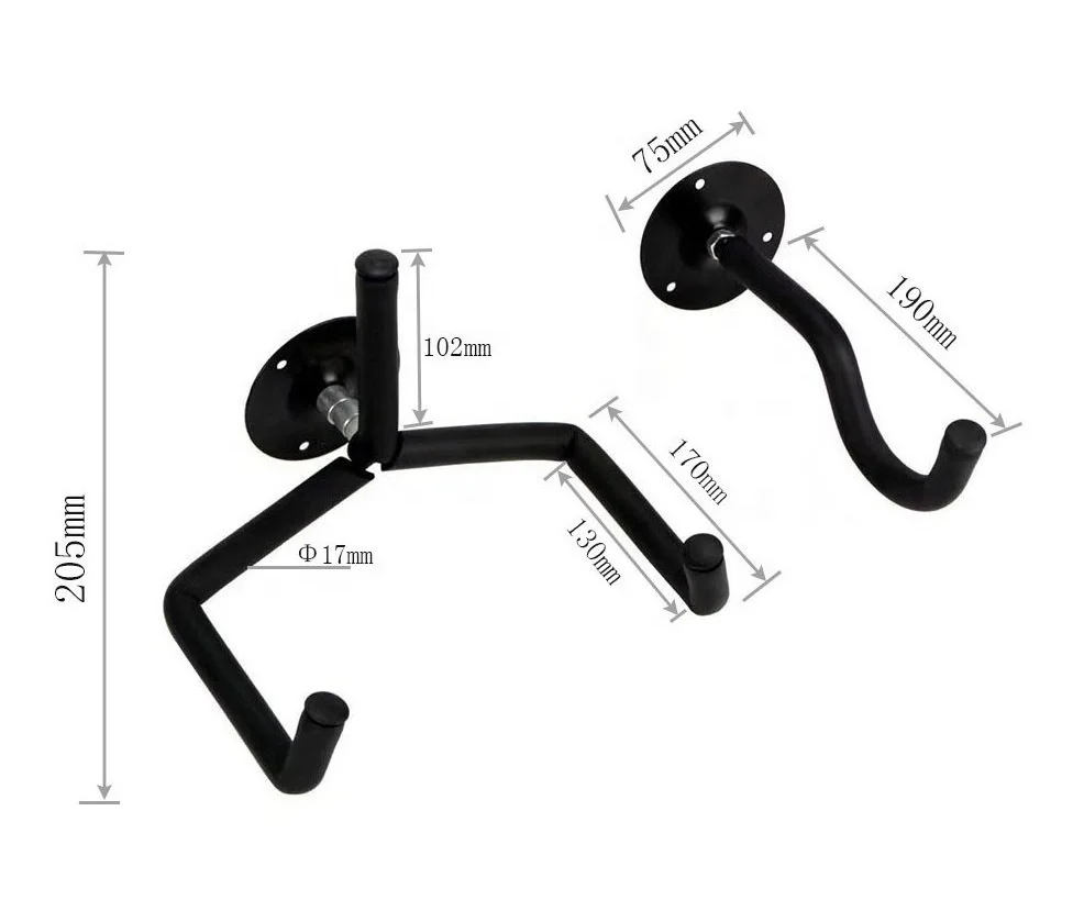 Guitar Wall Hanger Wall Mount Hook Holder Stand Screws Hardwood Wall Mount Hanger Acoustic Electric Guitar Bass Banjo Mandolin