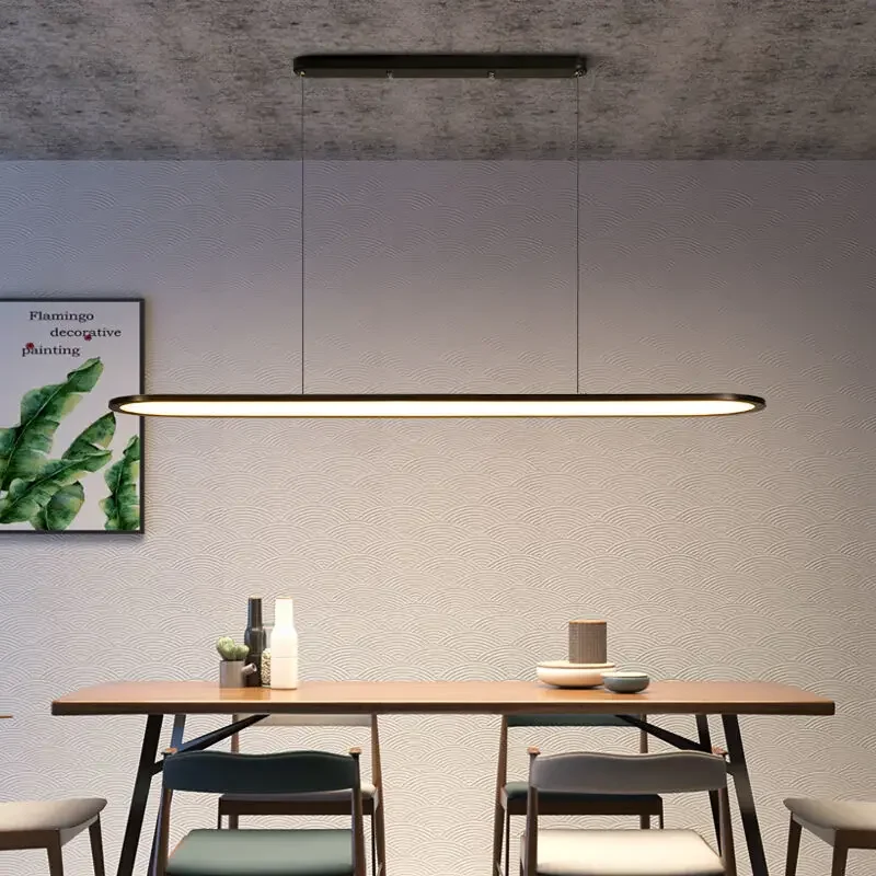 Modern Minimalista LED Pendant Lights, Black Chandelier, Iluminação para mesa de cozinha, Sala de jantar, Suspensão Design, Lusters Fixture