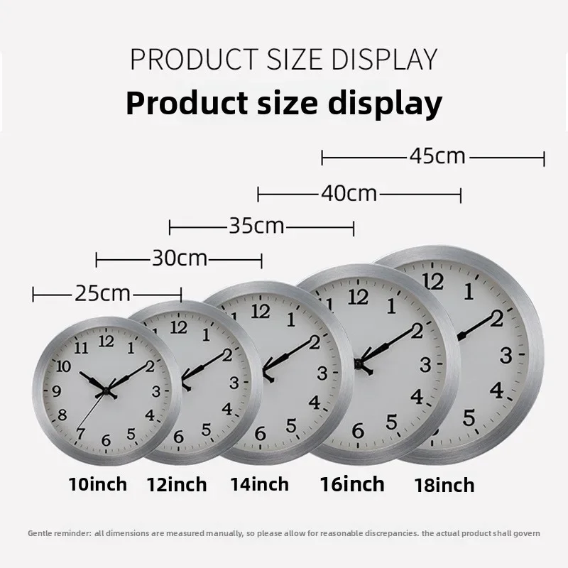 Scandinavian Round Wall Clock: Battery-Operated Modern Minimalist Design for Living Room, Classroom & Home Use