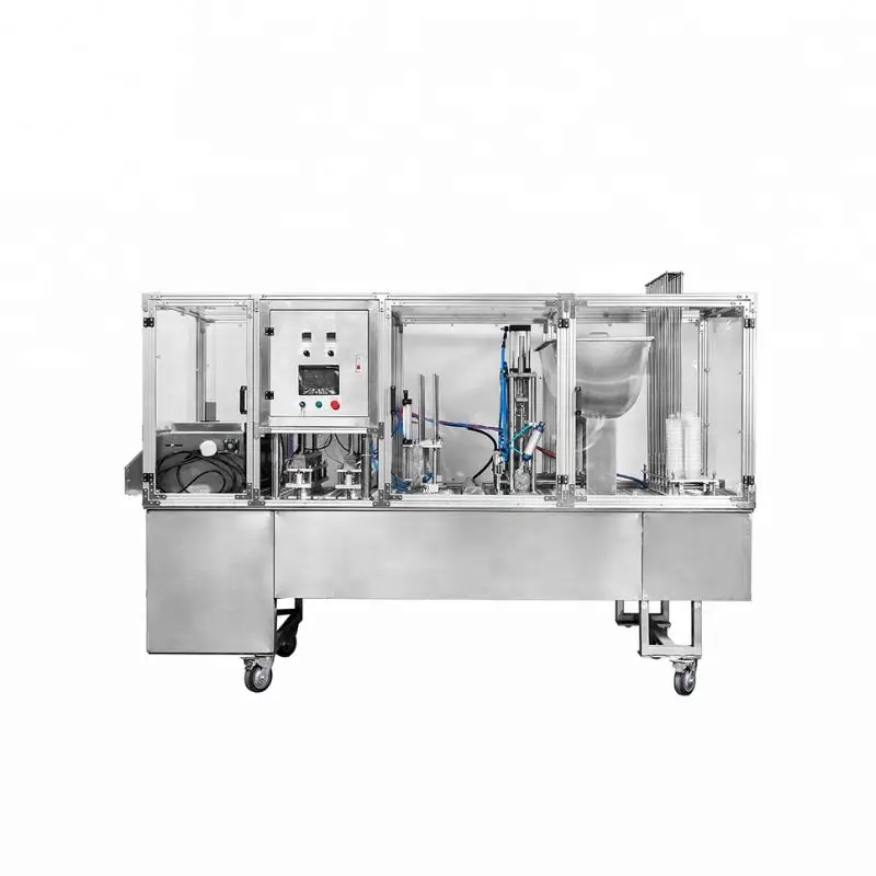 XBG60-6 Fully Automatic Filling And Sealing Machine For Liquid Paste Yogurt Cups With Dust Cover And Multi-nozzle